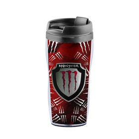 Термокружка-непроливайка с принтом MONSTER ENERGY (Z) в Новосибирске, внутренняя часть — пищевой пластик, наружная часть — прозрачный пластик, между ними — полиграфическая вставка с рисунком | объем — 350 мл, герметичная крышка | black monster | bmx | claw | cybersport | energy | monster | monster energy | moto | motocross | race | sport | киберспорт | когти | монстер энерджи | монстр | мото | мотокросс | ралли | скейтбординг | спорт | т | энергия