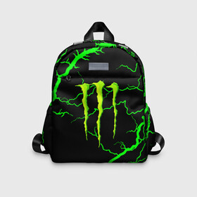 Детский рюкзак 3D с принтом MONSTER ENERGY в Новосибирске, 100% полиэстер | лямки с регулируемой длиной, сверху петелька, чтобы рюкзак можно было повесить на вешалку. Основное отделение закрывается на молнию, как и внешний карман. Внутри дополнительный карман. По бокам два дополнительных кармашка | black monster | bmx | claw | cybersport | energy | monster | monster energy | moto | motocross | race | sport | киберспорт | когти | монстер энерджи | монстр | мото | мотокросс | ралли | скейтбординг | спорт | т | энергия