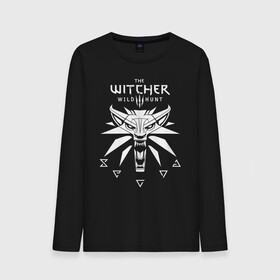 Мужской лонгслив хлопок с принтом ВЕДЬМАК / THE WITCHER / ГЕРАЛЬТ в Новосибирске, 100% хлопок |  | geralt | the witcher | the witcher wild hunt | witcher | wolf | ведьмак | ведьмак 3 | волк | геральт | йенифер | охотник | трисс | цири