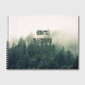 Альбом для рисования с принтом Смерть не страшна в Новосибирске, 100% бумага
 | матовая бумага, плотность 200 мг. | siberia | в неволе | деревья | лес | лозунг | мотивация | мы славяне | сибирь | славяне | страшна жизнь | я русский