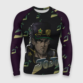 Мужской рашгард 3D с принтом JOJO в Новосибирске,  |  | jojo | jojo bizarre adventure | аниме | джо | джозеф | жожо | преключения