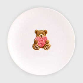 Тарелка с принтом Плюшевый медведь с сердечком в Новосибирске, фарфор | диаметр - 210 мм
диаметр для нанесения принта - 120 мм | Тематика изображения на принте: арт | животные | картинка | медвежонок | мишка | плюшевый медведь | рисунок | розовые цветы | розочки | розы | сердечко | сердце | сердце из роз | цветы
