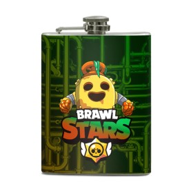 Фляга с принтом Brawl Stars Robot Spike в Новосибирске, металлический корпус | емкость 0,22 л, размер 125 х 94 мм. Виниловая наклейка запечатывается полностью | brawl | brawl stars | brawl stars spike robot | spike | spike robot | бравл | бравл кактус | бравл спайк | бравл старс | кактус | робоспайк | спайк | спайк бравл старс