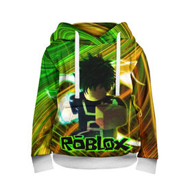Детская толстовка 3D с принтом ROBLOX | РОБЛОКС в Новосибирске, 100% полиэстер | двухслойный капюшон со шнурком для регулировки, мягкие манжеты на рукавах и по низу толстовки, спереди карман-кенгуру с мягким внутренним слоем | Тематика изображения на принте: game | gamer | logo | minecraft | roblox | roblox simulator | simulator | игра | код роблокс | конструктор | лого | майнкрафт | роблокс | роблокс симулятор | симулятор | строительство | фигура