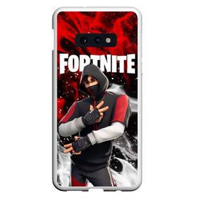 Чехол для Samsung S10E с принтом FORTNITE IKONIK в Новосибирске, Силикон | Область печати: задняя сторона чехла, без боковых панелей | deadmau5 | fortnite | fortnite 2 | fortnite x маршмелло | ikonik | marshmello | ninja | ninja streamer | raven | travis scott | ворон | иконик | ниндзя | пили | рейвен | трэвис скотт | фортнайт