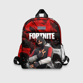 Детский рюкзак 3D с принтом FORTNITE IKONIK в Новосибирске, 100% полиэстер | лямки с регулируемой длиной, сверху петелька, чтобы рюкзак можно было повесить на вешалку. Основное отделение закрывается на молнию, как и внешний карман. Внутри дополнительный карман. По бокам два дополнительных кармашка | deadmau5 | fortnite | fortnite 2 | fortnite x маршмелло | ikonik | marshmello | ninja | ninja streamer | raven | travis scott | ворон | иконик | ниндзя | пили | рейвен | трэвис скотт | фортнайт