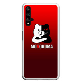 Чехол для Honor 20 с принтом Monokuma в Новосибирске, Силикон | Область печати: задняя сторона чехла, без боковых панелей | Тематика изображения на принте: anime | danganropna | monokuma | аниме | анимэ | медведь | мишка | монокума | мономишка | черно белый медведь