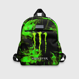 Детский рюкзак 3D с принтом MONSTER ENERGY в Новосибирске, 100% полиэстер | лямки с регулируемой длиной, сверху петелька, чтобы рюкзак можно было повесить на вешалку. Основное отделение закрывается на молнию, как и внешний карман. Внутри дополнительный карман. По бокам два дополнительных кармашка | black monster | bmx | claw | cybersport | energy | monster | monster energy | moto | motocross | race | sport | киберспорт | когти | монстер энерджи | монстр | мото | мотокросс | ралли | скейтбординг | спорт | энергия