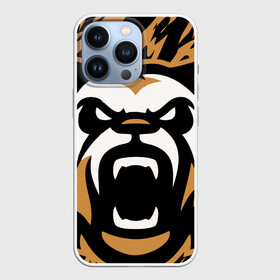 Чехол для iPhone 13 Pro с принтом Зверь в Новосибирске,  |  | арт | белый | бурый | всю | геометрия | голова | граффити | дикие | добрые | животные | зверь | злые | картинка | кума | лого | медведь | на | опасный | панда | пасть | рисунок | рычит | текстуры | фон