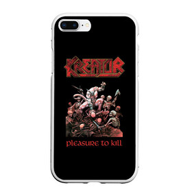 Чехол для iPhone 7Plus/8 Plus матовый с принтом Kreator в Новосибирске, Силикон | Область печати: задняя сторона чехла, без боковых панелей | Тематика изображения на принте: kreator | арт | готик метал | индастриал метал | музыка | рок | трэш метал