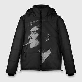 Мужская зимняя куртка 3D с принтом Острые Козырьки в Новосибирске, верх — 100% полиэстер; подкладка — 100% полиэстер; утеплитель — 100% полиэстер | длина ниже бедра, свободный силуэт Оверсайз. Есть воротник-стойка, отстегивающийся капюшон и ветрозащитная планка. 

Боковые карманы с листочкой на кнопках и внутренний карман на молнии. | blinders | gangsta | peaky | shelby | thomas | англия | британия | гангстер | гангстеры | козырек | козырьки | острые | острый | сериал | сериалы | томас | шелби