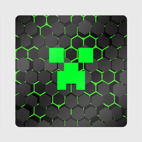 Магнит виниловый Квадрат с принтом  MINECRAFT CREEPER | КРИПЕР в Новосибирске, полимерный материал с магнитным слоем | размер 9*9 см, закругленные углы | block | creeper | cube | minecraft | pixel | блок | геометрия | крафт | крипер | кубики | майнкрафт | пиксели