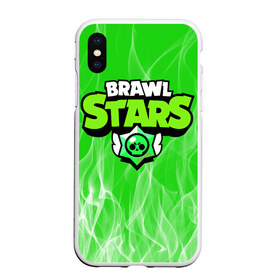 Чехол для iPhone XS Max матовый с принтом BRAWL STARS в Новосибирске, Силикон | Область печати: задняя сторона чехла, без боковых панелей | 8 bit | barley | brawl stars | brock | bull | colt | crow | dynamike | fire | frank | jessie | leon | nita | барли | бравл старс | брок | булл | ворон | джесси | динамайк | кольт | леон | огонь | фрэнк