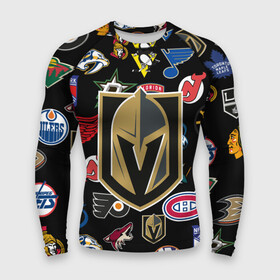 Мужской рашгард 3D с принтом Vegas Golden Knights (Z) в Новосибирске,  |  | anaheim ducks | arizona coyotes | boston bruins | buffalo sabres | calgary flames | canadiens de montreal | carolina hurricanes | chicago blackhawks | colorado avalanche | columbus blue jackets | dallas stars | detroit red wings | edmonton oil | hockey | 