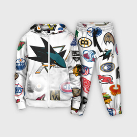 Детский костюм 3D с принтом San Jose Sharks (Z) в Новосибирске,  |  | anaheim ducks | arizona coyotes | boston bruins | buffalo sabres | calgary flames | canadiens de montreal | carolina hurricanes | chicago blackhawks | colorado avalanche | columbus blue jackets | dallas stars | detroit red wings | edmonton oil | hockey | 