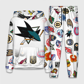 Женский костюм 3D (с толстовкой) с принтом San Jose Sharks (Z) в Новосибирске,  |  | anaheim ducks | arizona coyotes | boston bruins | buffalo sabres | calgary flames | canadiens de montreal | carolina hurricanes | chicago blackhawks | colorado avalanche | columbus blue jackets | dallas stars | detroit red wings | edmonton oil | hockey | 