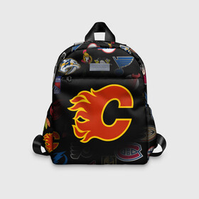 Детский рюкзак 3D с принтом Calgary Flames (Z) в Новосибирске, 100% полиэстер | лямки с регулируемой длиной, сверху петелька, чтобы рюкзак можно было повесить на вешалку. Основное отделение закрывается на молнию, как и внешний карман. Внутри дополнительный карман. По бокам два дополнительных кармашка | Тематика изображения на принте: anaheim ducks | arizona coyotes | boston bruins | buffalo sabres | calgary flames | canadiens de montreal | carolina hurricanes | chicago blackhawks | colorado avalanche | columbus blue jackets | dallas stars | detroit red wings | edmonton oil | hockey | 