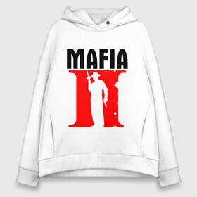 Женское худи Oversize хлопок с принтом Mafia IIDefinitive Edition(Z) в Новосибирске, френч-терри — 70% хлопок, 30% полиэстер. Мягкий теплый начес внутри —100% хлопок | боковые карманы, эластичные манжеты и нижняя кромка, капюшон на магнитной кнопке | Тематика изображения на принте: definitive edition | mafia | mafia ii | игра | мафия | мафия 2 | шутер