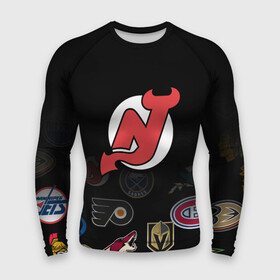 Мужской рашгард 3D с принтом NHL New Jersey Devils (Z) в Новосибирске,  |  | anaheim ducks | arizona coyotes | boston bruins | buffalo sabres | calgary flames | carolina hurricanes | chicago blackhawks | colorado | hockey | new jersey devils | nhl | нхл | паттерн | спорт | хоккей