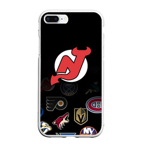 Чехол для iPhone 7Plus/8 Plus матовый с принтом NHL New Jersey Devils (Z) в Новосибирске, Силикон | Область печати: задняя сторона чехла, без боковых панелей | Тематика изображения на принте: anaheim ducks | arizona coyotes | boston bruins | buffalo sabres | calgary flames | carolina hurricanes | chicago blackhawks | colorado | hockey | new jersey devils | nhl | нхл | паттерн | спорт | хоккей