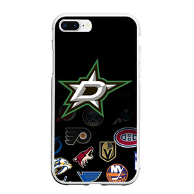 Чехол для iPhone 7Plus/8 Plus матовый с принтом NHL Dallas Stars (Z) в Новосибирске, Силикон | Область печати: задняя сторона чехла, без боковых панелей | anaheim ducks | arizona coyotes | boston bruins | buffalo sabres | calgary flames | carolina hurricanes | chicago blackhawks | colorado | dallas stars | hockey | nhl | нхл | паттерн | спорт | хоккей