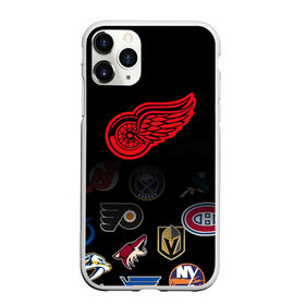 Чехол для iPhone 11 Pro Max матовый с принтом NHL Detroit Red Wings (Z) в Новосибирске, Силикон |  | anaheim ducks | arizona coyotes | boston bruins | buffalo sabres | calgary flames | canadiens de montreal | carolina hurricanes | colorado | detroit red wings | hockey | nhl | нхл | паттерн | спорт | хоккей