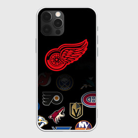 Чехол для iPhone 12 Pro с принтом NHL Detroit Red Wings (Z) в Новосибирске, силикон | область печати: задняя сторона чехла, без боковых панелей | anaheim ducks | arizona coyotes | boston bruins | buffalo sabres | calgary flames | canadiens de montreal | carolina hurricanes | colorado | detroit red wings | hockey | nhl | нхл | паттерн | спорт | хоккей