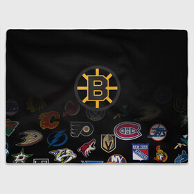 Плед 3D с принтом NHL Boston Bruins (Z) в Новосибирске, 100% полиэстер | закругленные углы, все края обработаны. Ткань не мнется и не растягивается | anaheim ducks | arizona coyotes | boston bruins | buffalo sabres | calgary flames | canadiens de montreal | carolina hurricanes | chicago blackhawks | colorado | hockey | nhl | нхл | паттерн | спорт | хоккей