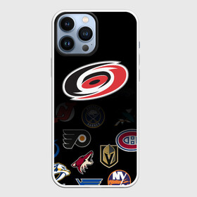 Чехол для iPhone 13 Pro Max с принтом NHL Carolina Hurricanes (Z) в Новосибирске,  |  | anaheim ducks | arizona coyotes | boston bruins | buffalo sabres | calgary flames | canadiens de montreal | carolina hurricanes | chicago blackhawks | colorado | hockey | nhl | нхл | паттерн | спорт | хоккей