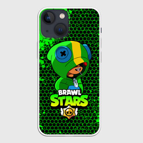 Чехол для iPhone 13 mini с принтом Brawl Stars LEON в Новосибирске,  |  | 8 bit | 8 бит | bibi | brawl | brawl stars | crow | leon | spike | sprout | stars | бравл | бравл старс | браво старс | игра | компьютерная | кров | леон | онлайн | старс