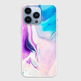 Чехол для iPhone 13 Pro с принтом Акварельные разводы в Новосибирске,  |  | paint | paints | акварель | акварельные разводы | брызги | брызги краски | брызги красок | краска | краски | нежная | нежный | пятна краски | разводы | разводы краски | смешивание красок | фон | цвета