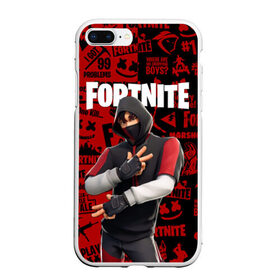 Чехол для iPhone 7Plus/8 Plus матовый с принтом FORTNITE x IKONIK в Новосибирске, Силикон | Область печати: задняя сторона чехла, без боковых панелей | deadmau5 | fortnite | fortnite 2 | fortnite x маршмелло | ikonik | marshmello | ninja | ninja streamer | raven | travis scott | ворон | иконик | ниндзя | пили | рейвен | трэвис скотт | фортнайт