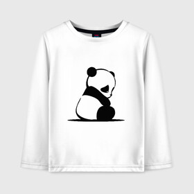 Детский лонгслив хлопок с принтом Милая панда (Z) в Новосибирске, 100% хлопок | круглый вырез горловины, полуприлегающий силуэт, длина до линии бедер | Тематика изображения на принте: ailuropoda melanoleuca | ailurus fulgens | бамбуковый медведь | большая панда | звери | малая панда | медведь | милая панда | няшка | панда