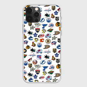 Чехол для iPhone 12 Pro с принтом NHL PATTERN | НХЛ (Z) в Новосибирске, силикон | область печати: задняя сторона чехла, без боковых панелей | anaheim ducks | arizona coyotes | boston bruins | buffalo sabres | calgary flames | canadiens de montreal | carolina hurricanes | chicago blackhawks | colorado | hockey | nhl | нхл | паттерн | спорт | хоккей