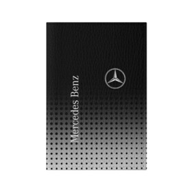 Обложка для паспорта матовая кожа с принтом Mercedes-Benz в Новосибирске, натуральная матовая кожа | размер 19,3 х 13,7 см; прозрачные пластиковые крепления | Тематика изображения на принте: amg | mercedes | mercedes значок | mercedes лого | mercedes марка | амг | бенц | лого автомобиля | логотип мерседес | мерин | мерс | мерседес | мерседес бенз | мерседес лого | мерседес эмблема