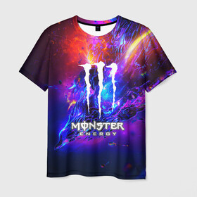 Мужская футболка 3D с принтом MONSTER ENERGY в Новосибирске, 100% полиэфир | прямой крой, круглый вырез горловины, длина до линии бедер | amg | auto | bmw | honda | jdm | mercedes | nissan | porsche | racing | sport | subar | toyota | автомобил | автомобильные | киа | лексус | марка | машины | митсубиси | ниссан | порше | спорт | субару | тесла | тойота | хонда