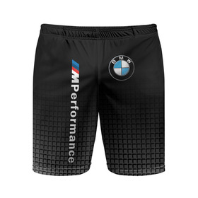 Мужские шорты спортивные с принтом BMW M PERFORMANCE в Новосибирске,  |  | bmw | bmw motorsport | bmw performance | carbon | m | m power | motorsport | performance | sport | бмв | карбон | моторспорт | спорт