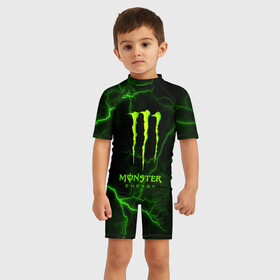 Детский купальный костюм 3D с принтом MONSTER ENERGY в Новосибирске, Полиэстер 85%, Спандекс 15% | застежка на молнии на спине | amg | auto | bmw | honda | jdm | mercedes | nissan | porsche | racing | sport | subar | toyota | автомобил | автомобильные | киа | лексус | марка | машины | митсубиси | ниссан | порше | спорт | субару | тесла | тойота | хонда