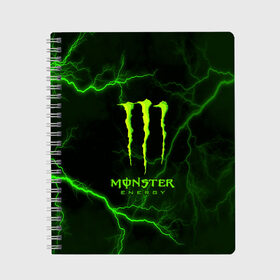 Тетрадь с принтом MONSTER ENERGY в Новосибирске, 100% бумага | 48 листов, плотность листов — 60 г/м2, плотность картонной обложки — 250 г/м2. Листы скреплены сбоку удобной пружинной спиралью. Уголки страниц и обложки скругленные. Цвет линий — светло-серый
 | amg | auto | bmw | honda | jdm | mercedes | nissan | porsche | racing | sport | subar | toyota | автомобил | автомобильные | киа | лексус | марка | машины | митсубиси | ниссан | порше | спорт | субару | тесла | тойота | хонда