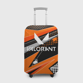 Чехол для чемодана 3D с принтом Valorant в Новосибирске, 86% полиэфир, 14% спандекс | двустороннее нанесение принта, прорези для ручек и колес | brimstone | coba | csgo | cypher | jett | phoenix | riot games | sage | valorant | viper | валарант | валорант | кс