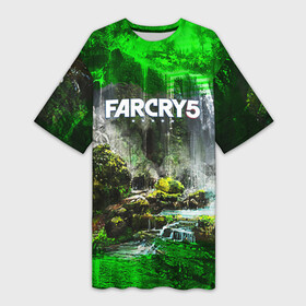 Платье-футболка 3D с принтом FARCRY5 в Новосибирске,  |  | far cry | farcry | game | ubisof | выживание | джунгли | игры | остров | фар край