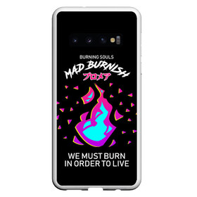 Чехол для Samsung Galaxy S10 с принтом Mad Burnish в Новосибирске, Силикон | Область печати: задняя сторона чехла, без боковых панелей | Тематика изображения на принте: burn | burnish | fotia | galo | kray | lio | mad burnish | promare | аниме | гало | крей | лио | лио фотия | промар | тимос | форсайт