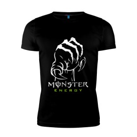 Мужская футболка премиум с принтом MONSTER ENERGY (Z) в Новосибирске, 92% хлопок, 8% лайкра | приталенный силуэт, круглый вырез ворота, длина до линии бедра, короткий рукав | Тематика изображения на принте: black monster | bmx | claw | cybersport | energy | monster | monster energy | moto | motocross | race | sport | киберспорт | когти | монстер энерджи | монстр | мото | мотокросс | ралли | скейтбординг | спорт | т | энергия