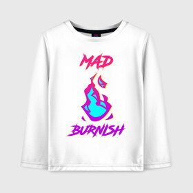 Детский лонгслив хлопок с принтом Mad Burnish в Новосибирске, 100% хлопок | круглый вырез горловины, полуприлегающий силуэт, длина до линии бедер | Тематика изображения на принте: burn | burnish | fotia | galo | kray | lio | mad burnish | promare | аниме | гало | крей | лио | лио фотия | промар | тимос | форсайт