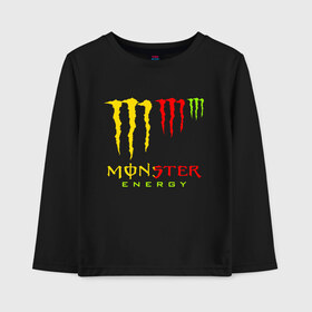 Детский лонгслив хлопок с принтом MONSTER ENERGY (Z) в Новосибирске, 100% хлопок | круглый вырез горловины, полуприлегающий силуэт, длина до линии бедер | Тематика изображения на принте: black monster | bmx | claw | cybersport | energy | monster | monster energy | moto | motocross | race | sport | киберспорт | когти | монстер энерджи | монстр | мото | мотокросс | ралли | скейтбординг | спорт | энергия
