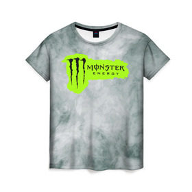 Женская футболка 3D с принтом MONSTER ENERGY (Z) в Новосибирске, 100% полиэфир ( синтетическое хлопкоподобное полотно) | прямой крой, круглый вырез горловины, длина до линии бедер | black monster | bmx | claw | cybersport | energy | monster | monster energy | moto | motocross | race | sport | киберспорт | когти | монстер энерджи | монстр | мото | мотокросс | ралли | скейтбординг | спорт | энергия