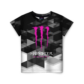 Детская футболка 3D с принтом MONSTER ENERGY (Z) в Новосибирске, 100% гипоаллергенный полиэфир | прямой крой, круглый вырез горловины, длина до линии бедер, чуть спущенное плечо, ткань немного тянется | black monster | bmx | claw | cybersport | energy | monster | monster energy | moto | motocross | race | sport | киберспорт | когти | монстер энерджи | монстр | мото | мотокросс | ралли | скейтбординг | спорт | энергия