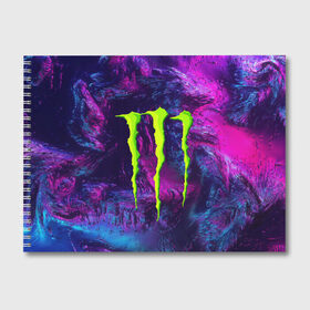 Альбом для рисования с принтом MONSTER ENERGY (Z) в Новосибирске, 100% бумага
 | матовая бумага, плотность 200 мг. | black monster | bmx | claw | cybersport | energy | monster | monster energy | moto | motocross | race | sport | киберспорт | когти | монстер энерджи | монстр | мото | мотокросс | ралли | скейтбординг | спорт | энергия