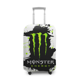 Чехол для чемодана 3D с принтом MONSTER ENERGY (Z) в Новосибирске, 86% полиэфир, 14% спандекс | двустороннее нанесение принта, прорези для ручек и колес | black monster | bmx | claw | cybersport | energy | monster | monster energy | moto | motocross | race | sport | киберспорт | когти | монстер энерджи | монстр | мото | мотокросс | ралли | скейтбординг | спорт | т | энергия