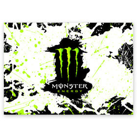 Поздравительная открытка с принтом MONSTER ENERGY (Z) в Новосибирске, 100% бумага | плотность бумаги 280 г/м2, матовая, на обратной стороне линовка и место для марки
 | Тематика изображения на принте: black monster | bmx | claw | cybersport | energy | monster | monster energy | moto | motocross | race | sport | киберспорт | когти | монстер энерджи | монстр | мото | мотокросс | ралли | скейтбординг | спорт | т | энергия